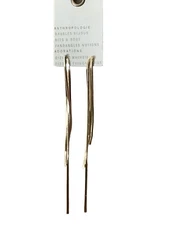 NWT Anthropologie Long Fringe Drop Gold Earrings SRP $38
