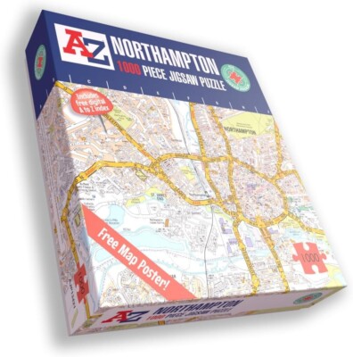 Großbritannien A-Z Karte von Northampton 1000 Teile Puzzle mit Straßenkarte