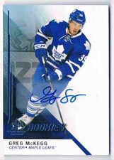 2014-15 SP GAME USED ROOKIES GREG MCKEGG AUTO TORONTO MAPLE LEAFS #167