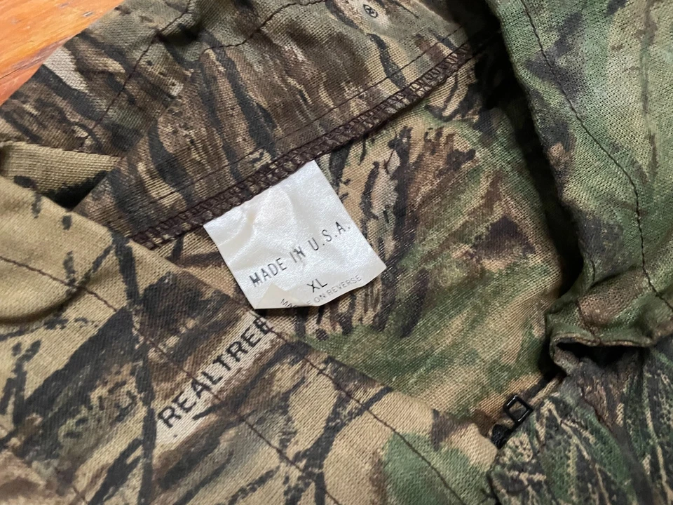 Vintage Realtree Camo Shirt Button Down Men XL Made USA Lightweight Maple Oak - Image 3 of 4