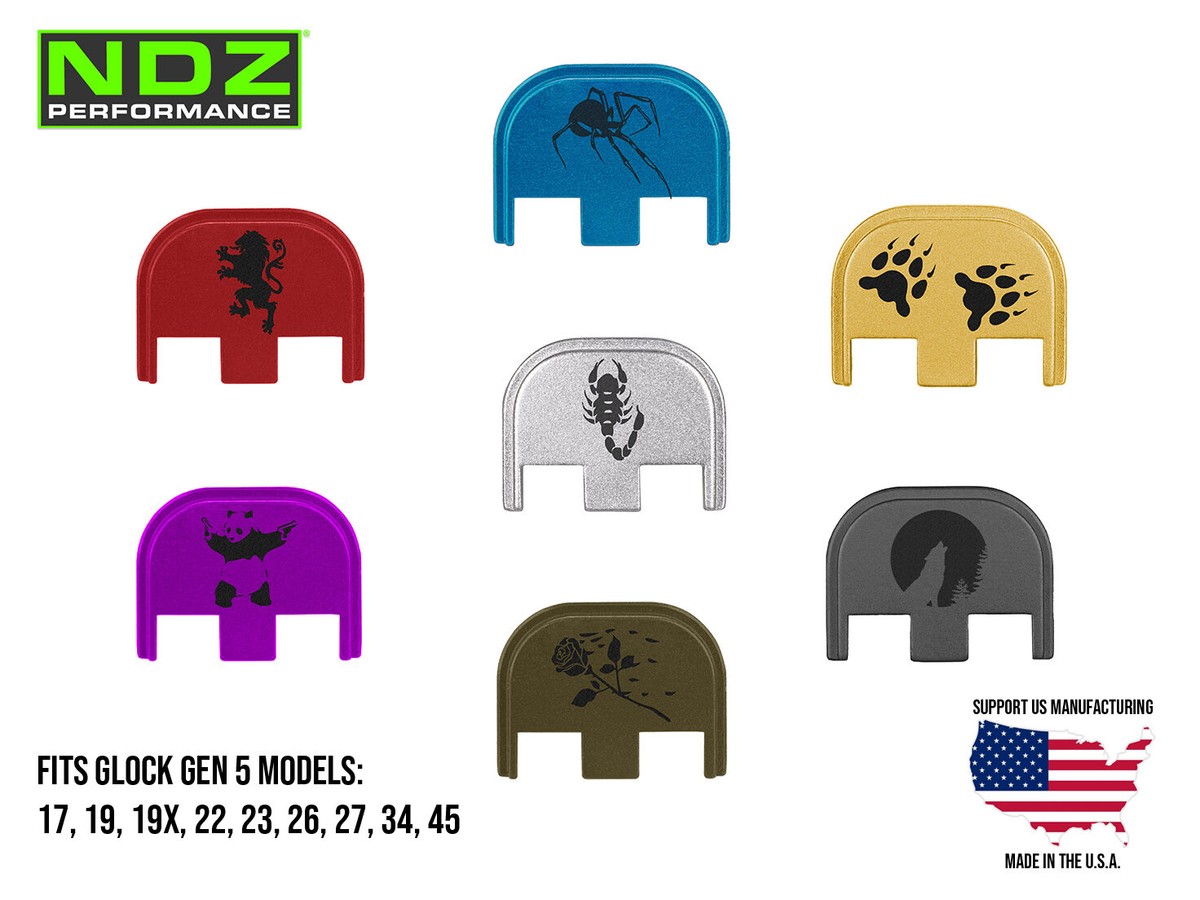 NDZ Aluminum Slide Cover Back Plate for Glock 17 19 22 45 Gen 5