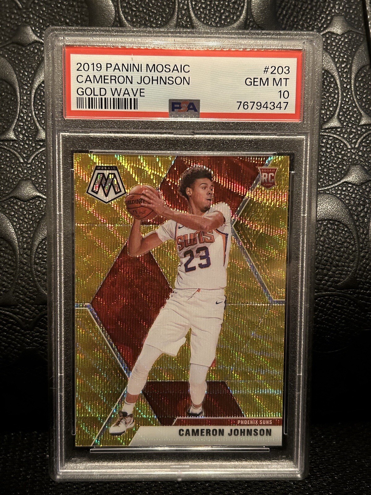 2019  Panini Mosaic Gold Wave Rookie Cameron Johnson #203 PSA 10