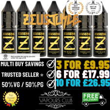 Zeus Juice 10ml 50/50 E-Liquids * MULTI BUY SAVINGS * Nic Salts Eliquid UK Made