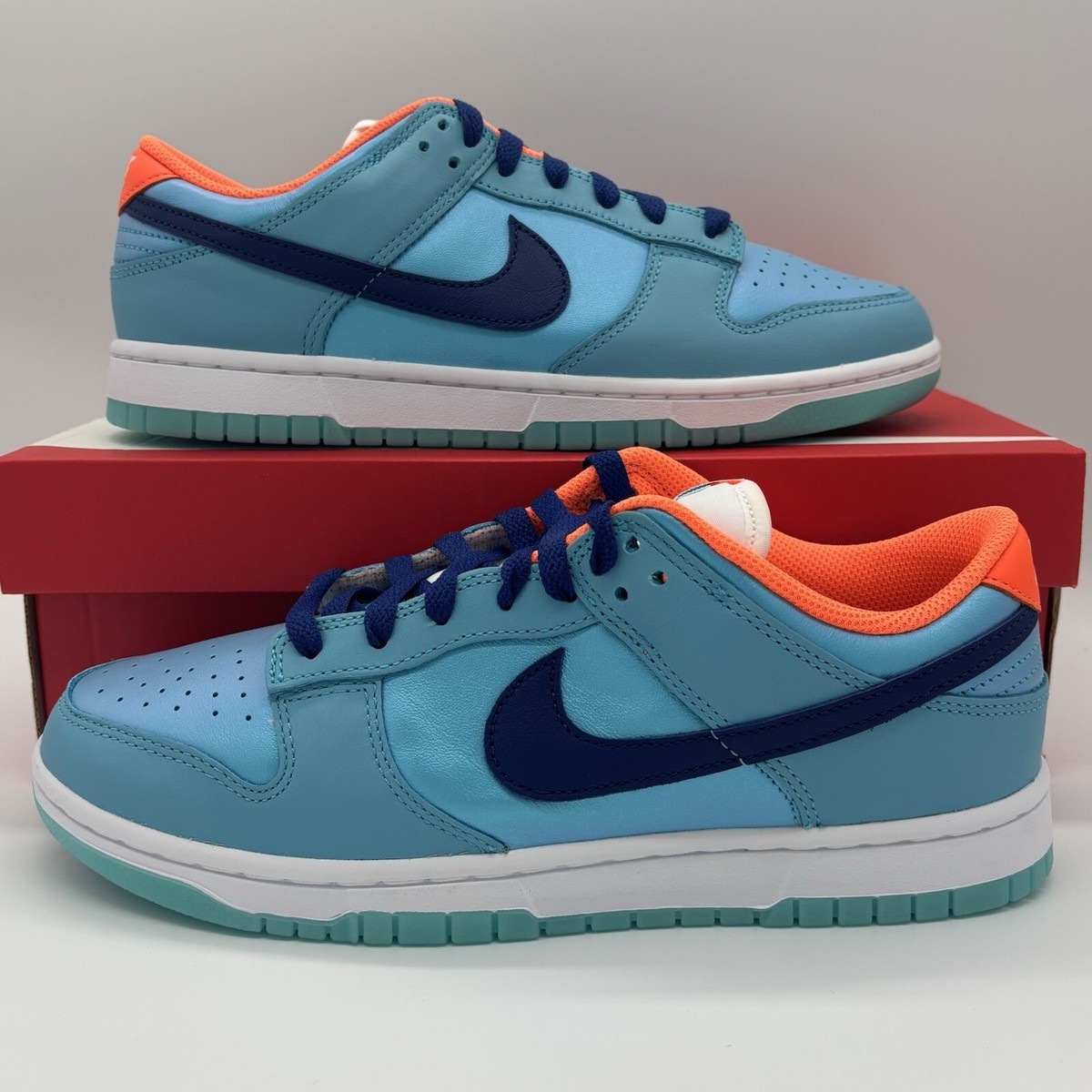 ⚫︎Nike Dunk Low Baltic Blue Nike Dunk Low SE Baltic Blue Total Orange Sneakers HQ1538