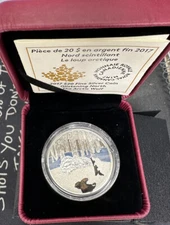2017 $20 Glistening North: Arctic Wolf - Pure Silver Coin - RCM