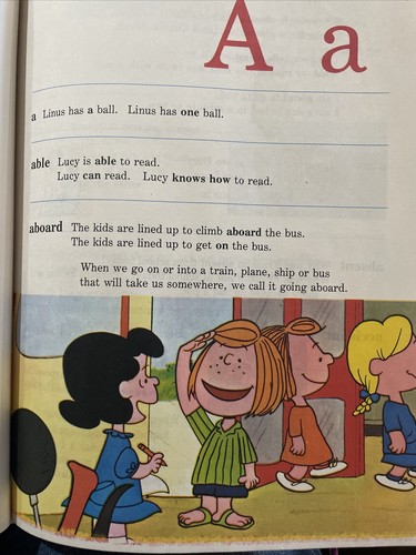 A to B - Vintage CHARLIE BROWN Dictionary Volume One 1973 World Publishing - Imagen 5 de 6
