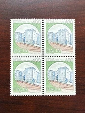 Italy 1980 Scott #1424 Block of 4 Emperor's Castle Mint NH