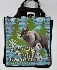 Disney Reusable Bag Frozen Olaf & Sven Tote "Always Up For Adventure"
