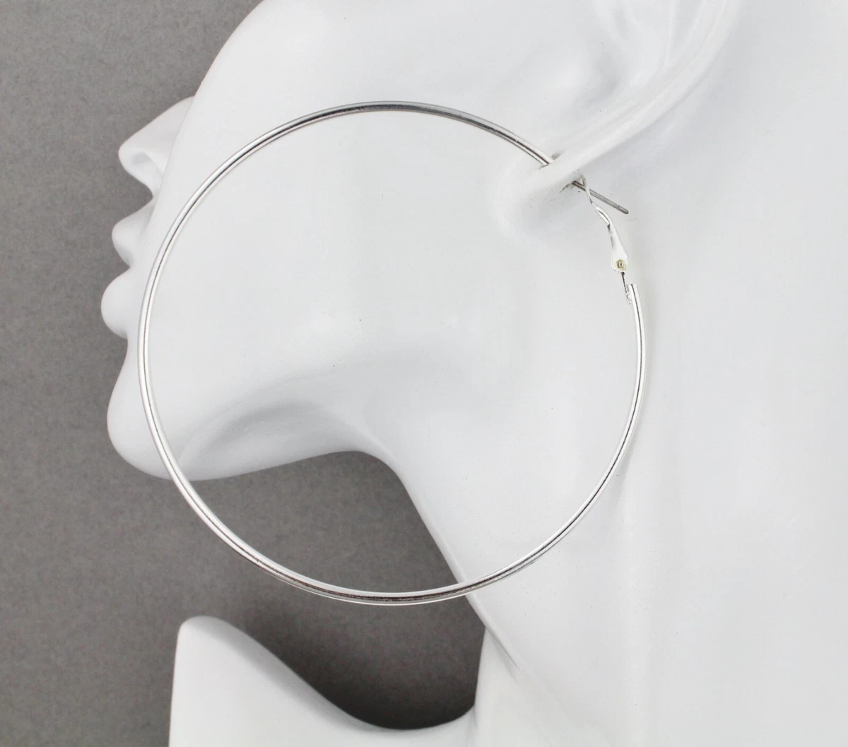 Silver Hoop Earrings Large Hoop Earrings Silver Hoops Big - Etsy | Large  hoop earrings, Large silver hoop earrings, Hoop earrings