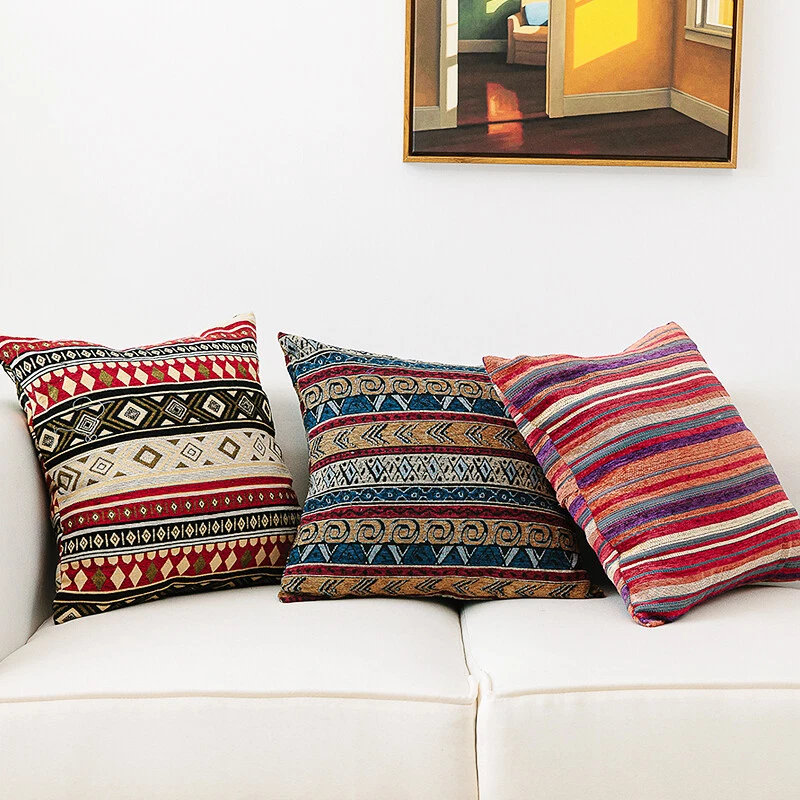 Bohemian Throw Pillow Cover Retro Ethnic Cushion Case Pillowcase Couch Sofa