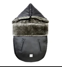 7 A.M. Infant Stroller Footmuff Cover Cold Weather S/M 0-18 Months, BLK/Silver