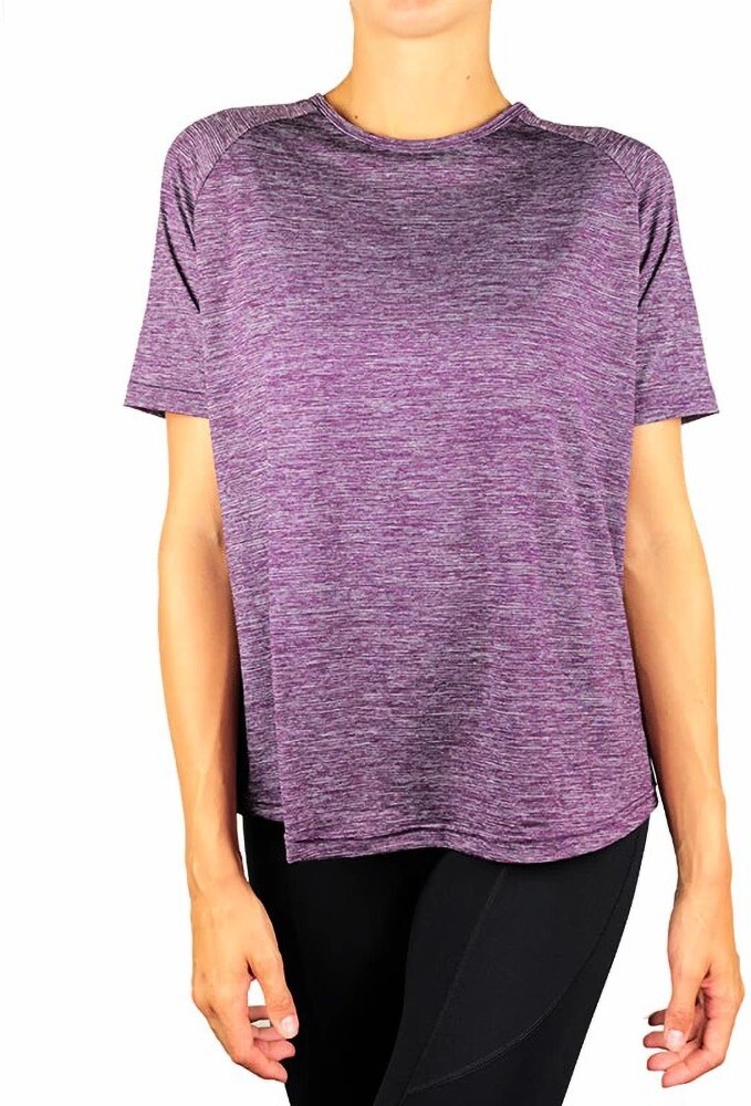 Спортивная рубашка на выносливость Damen T-Shirt Athlecia Pasew Меланжевая бесшовная футболка фиолетового цвета 73