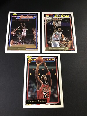 MICHAEL JORDAN 1991-92 Topps Hightlight-All Star AND 50 Point Club