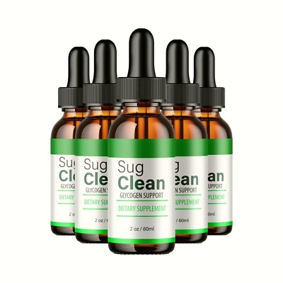 #ad 5 Pack Sug Clean Drops SugClean Drops Glycogen Support Supplement Dietary $93.89