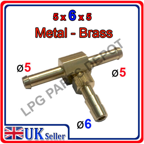 METAL BRASS ALUMINIUM T PIECEs FUEL LINE HOSE PIPE JOINER UNION Connector water - Picture 6 of 39