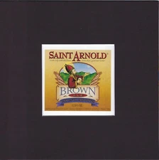 8X8" Matted Print Art Microbrewery Beer Label: Saint Arnold, Brown Ale