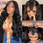 Indian U Part Wig Body Wave Half Human Hair Wigs 180% Density For Black Women 9A