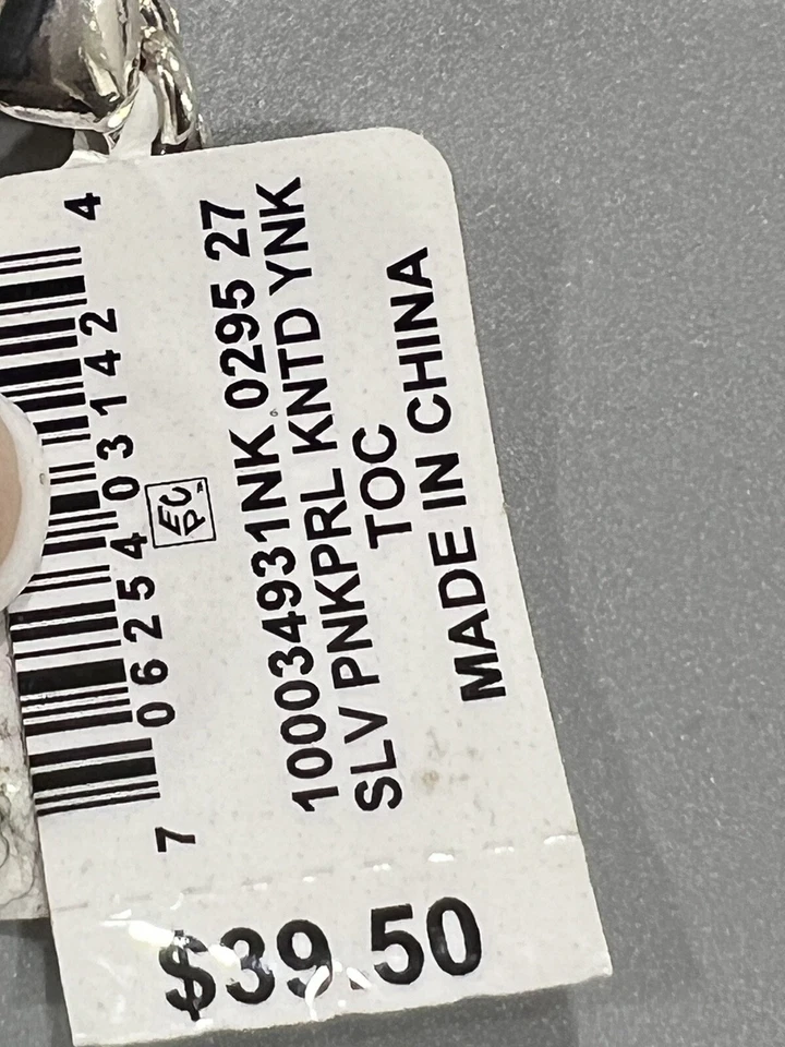 Collar Charter Club Rosa Imitación Perla Anudada Lariat, 28" Rosa Nuevo con Etiquetas Foto 3 de 4