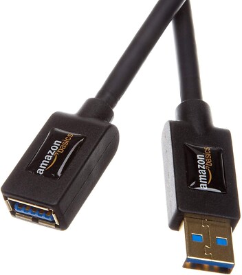 Amazon Basics USB-A 3.0 Extension Cable, 4.8Gbps High-Speed