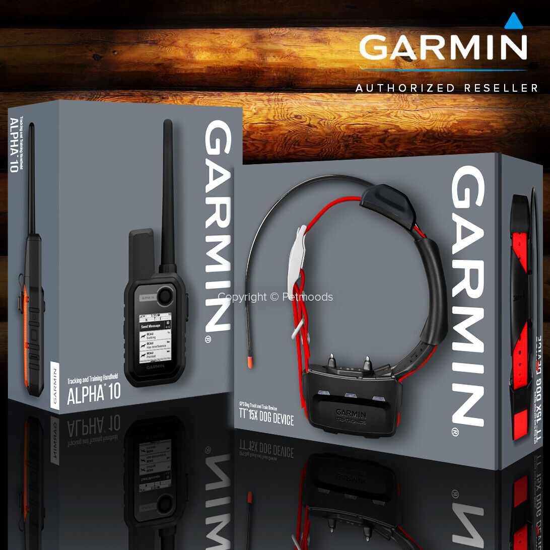 Garmin Alpha 10 Bundle TT15X Dog Device GPS Collar Tracking and Training 