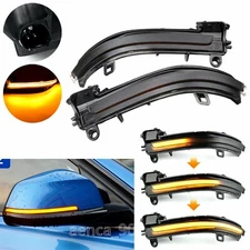 Amber Dynamic LED Side Mirror Turn Signal Lights For BMW F22 F30 F31 F35 F80 3er