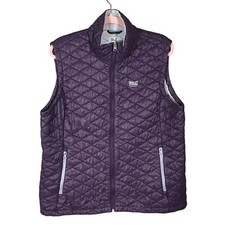 Everlast Womens Nano Puffer Vest Size 1x Diamond Quilted Sleeveless Purple Light