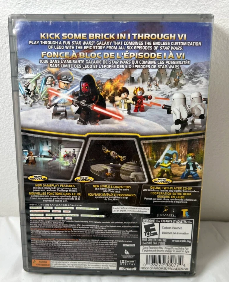 LEGO Star Wars - The Complete Saga (Microsoft Xbox 360, 2007) No Manual Tested - Image 2 of 3
