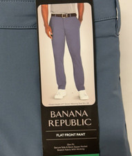 Banana Republic Flat Front Pants 40x32 China-Blue Chino