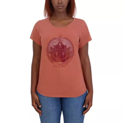 Lucky Brand Women's Scoop Neck Graphic T-Shirt, Dusty Cedar,  S