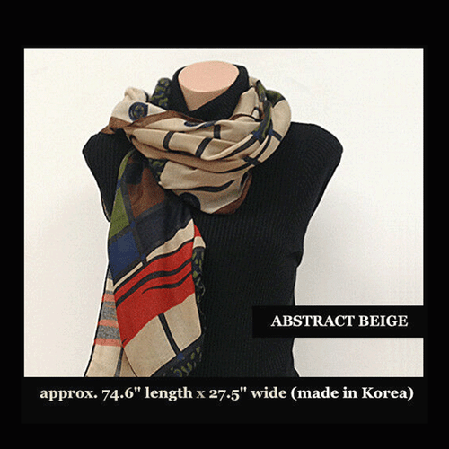 High Quality Soft Material Wide n Long Scarf - Shawl Size Made in Korea -Special - Picture 2 of 34