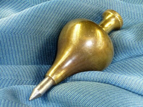Instrumental plumb bob. Pear. Iron and bronze. Plomada Instrumental Pera. Bronce
