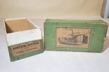 1880s Acetate Morphia (Morphine) Empty Drug Store Box Antique Powers & Weightman