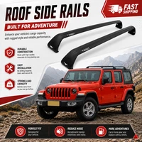 2PCS Cross Bar Fits For Jeep Wrangler JK JL 2007-2025 Roof Rail Luggage Carrier (For: More than one vehicle)