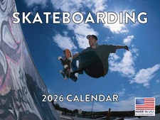Skateboarding Calendar 2026 Skate Board Monthly Wall Calender 12 Month