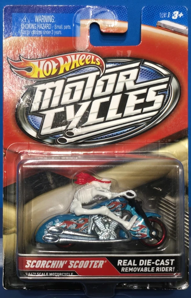 Hot Wheels Scorchin' Scooter Motocicleta 2012 con motocicletas motocicletas tarjeta usada Foto 4 de 4