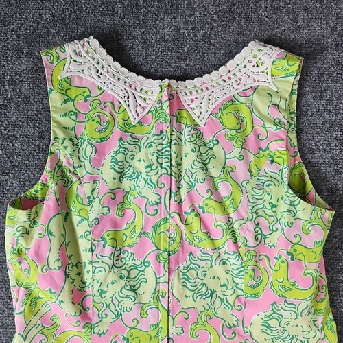 Tunique brodée vintage Lilly Pulitzer « poisson-chat frit » taille 4 - Photo 6/6
