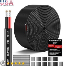16 Gauge 2 Conductor Tinned Copper Wire Low Voltage PVC Insulated Outdoor Use