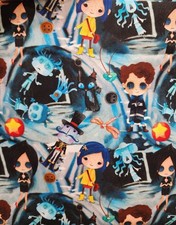 Coraline Movie Cartoon 100 Cotton fabric 18"x55" 1148142 HALF YARD