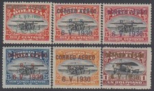 Bolivia A-3A-F 1930 Graf Zeppelin Travel Commemoration Stamp MH