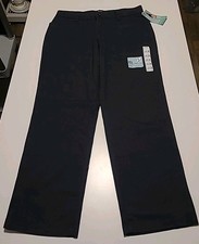 NWT Lee Relaxed Fit Straight Leg Plain Front Women's 12 Navy Pants