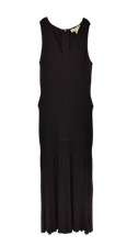 Michael Kors V-Neck Maxi Tank Dress Black