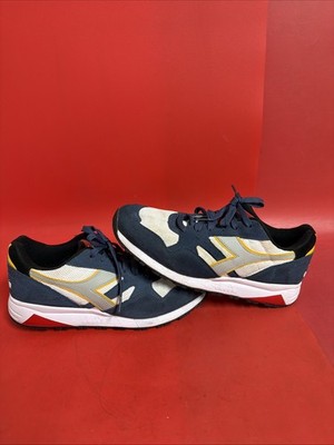 Diadora N.92 White ,Yellow , Blue Sneakers Casual Shoes - Men s Size US 8.5