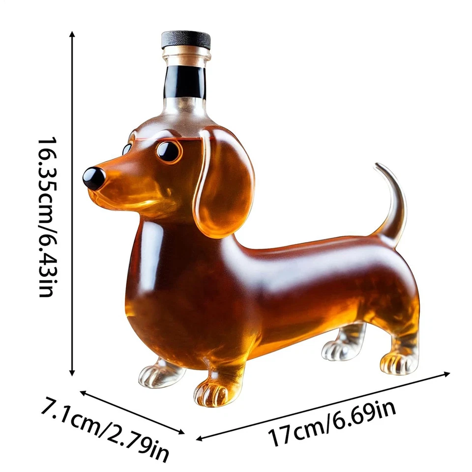 Dachshund Dog Whiskey Bottle Funny Whiskey Bottle Glass Dachshunds Statue 2025 - Image 2 of 4
