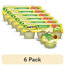 6 pack Mott's Pear Applesauce, 4 Ounce Cups, 6 Count