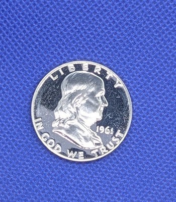 1961 (P) Ben Franklin Half Dollar 90% Silver BU Uncirculated 50c Coin