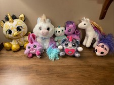 A Lot of 8 Fun Plushy Stuffed Animals of Various Sizes  Brands