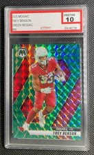 2025 Panini Mosaic Trey Benson #89 Green Prizm Cardinals