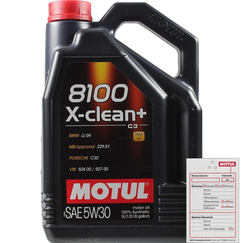 MAHLE Inspection Set 6 L Motul 8100 X-Clean+ 5W-30 Pour VW Bora 1.6 FSI - Photo 3/4