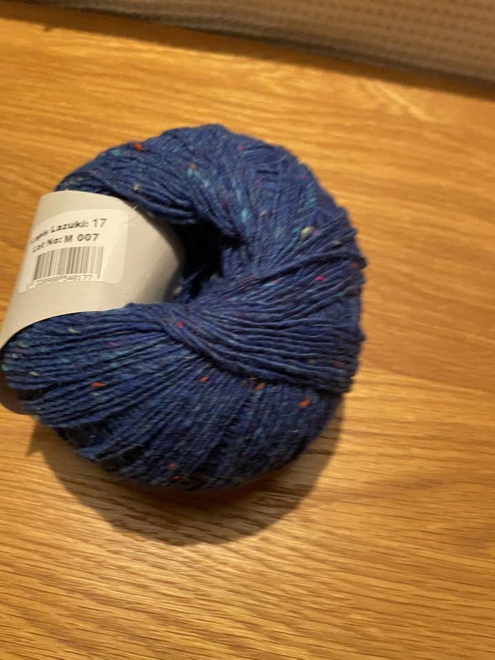 1 ball x 100g Debbie Bliss Fine Donegal Tweed in Sh 017 Lapis Lazuki Bright Blue - Image 2 of 4