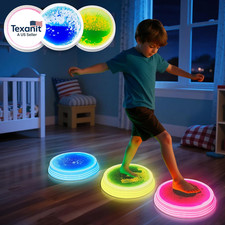Light up Stepping Stones for Kids Ages 3 , Sensory Stepping Stones with 7 Glow C
